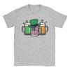 St Patricks Day Mug US Flag Saint Pattys Patriotic T Shirts Unisex Cotton TShirt Round Collar  Tees Short Sleeve Clothes Gift Idea
