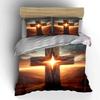 Wooden cross with sunlight. Bedding sets Duvet cover sets Duvet covers Pillowcases(1*Duvet Cover 2*Pillowcases without duvet insert)