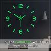 DIY Luminous Wall Clock, Mute, with Installation Accessories, Diameter 40cm