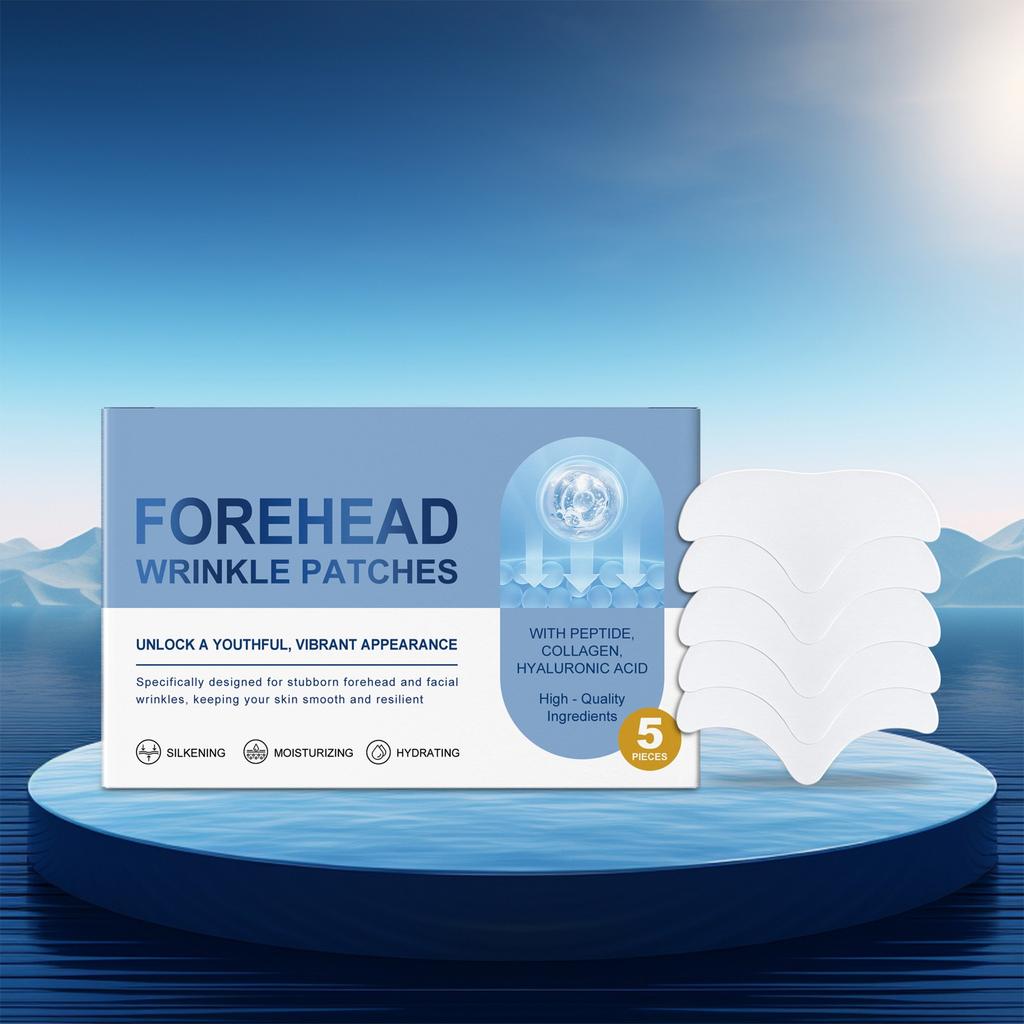 Пластыри от морщин на лбу Ageverse Face Patches Non Wrinkle Gel Pad Set Пластырь для удаления морщин на груди, шее, глазах и лице, 5 шт.