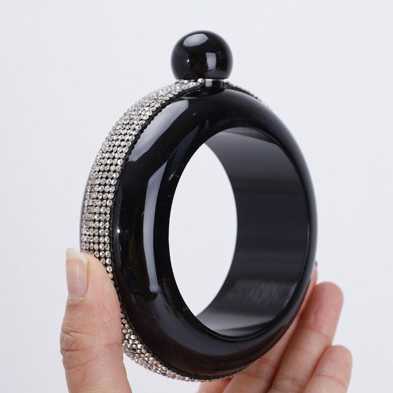 Кувшин браслет фляжка портативная круглая фляжка для алкоголя посуда браслет ювелирные изделия бутылка для алкоголя подарок 3.5 унции для женщин