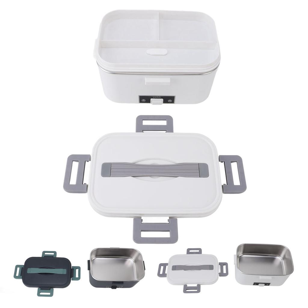 Электрический ланч-бокс 1,8 л с циркуляцией воздуха на 360 градусов, подогрев, вкладыш из нержавеющей стали SUS304, можно мыть в посудомоечной машине, портативный ланч-бокс