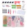 Fishing Lure Set Realistic Looking Vibrant Color Compact Design Portable Soft Lure Fake Bait with Treble Hooks