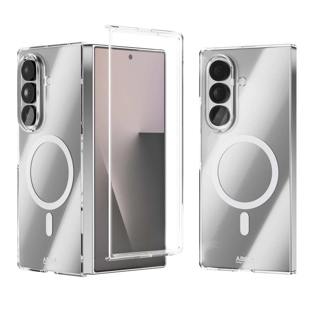 ABEEL Магнитный чехол для Samsung Galaxy Z Fold7 5G, прозрачная поликарбонатная крышка для телефона, устойчивая к царапинам