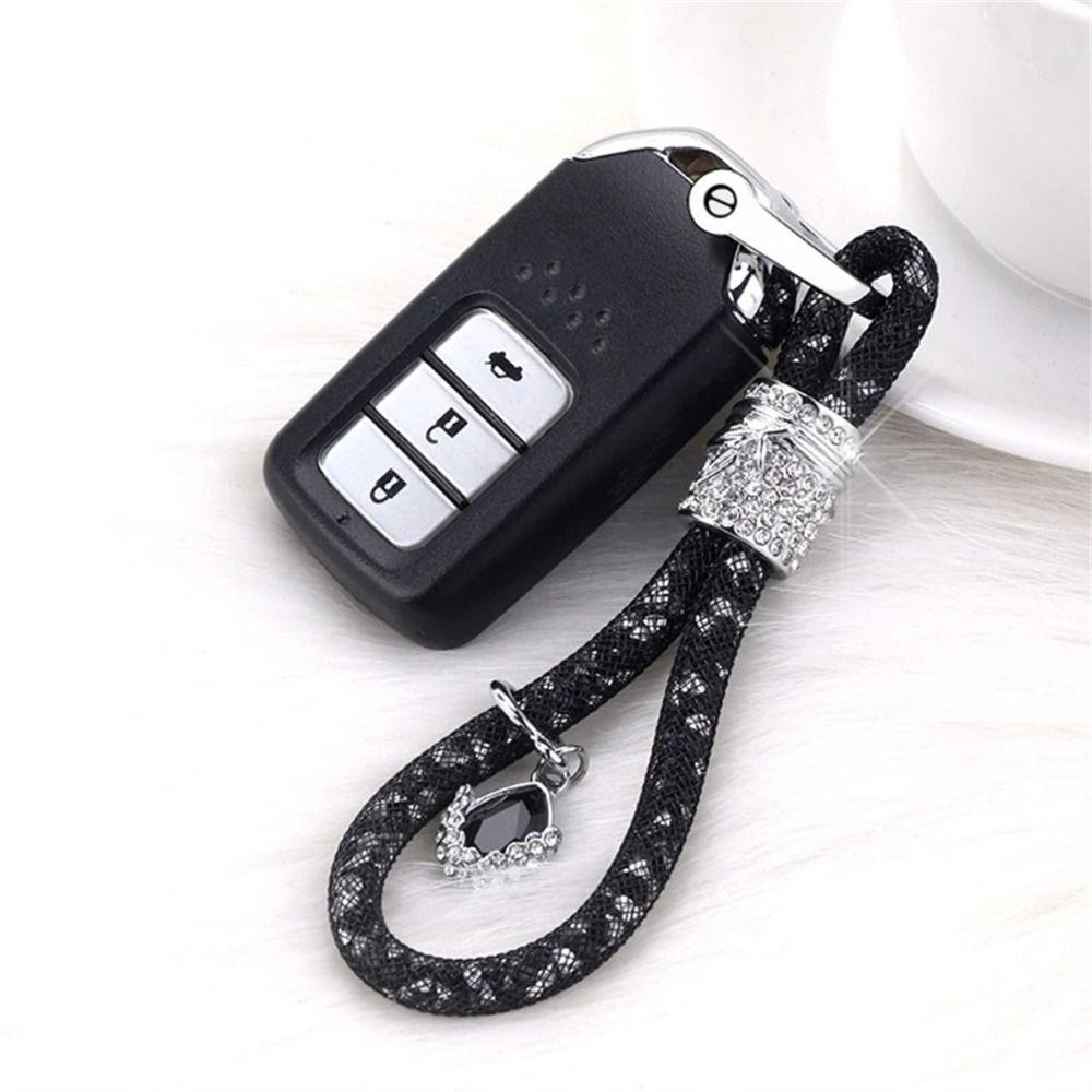 Bag Pendant Shiny Car Keychain Car Key Decorations Glitter Key Chains Car Key Ring