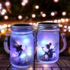 Solar Mason Jar Lights DIY Frosted Bottle Lamp Outdoor Lantern LED Waterproof Fairytale Firefly Jar String Light Courtyard Decor