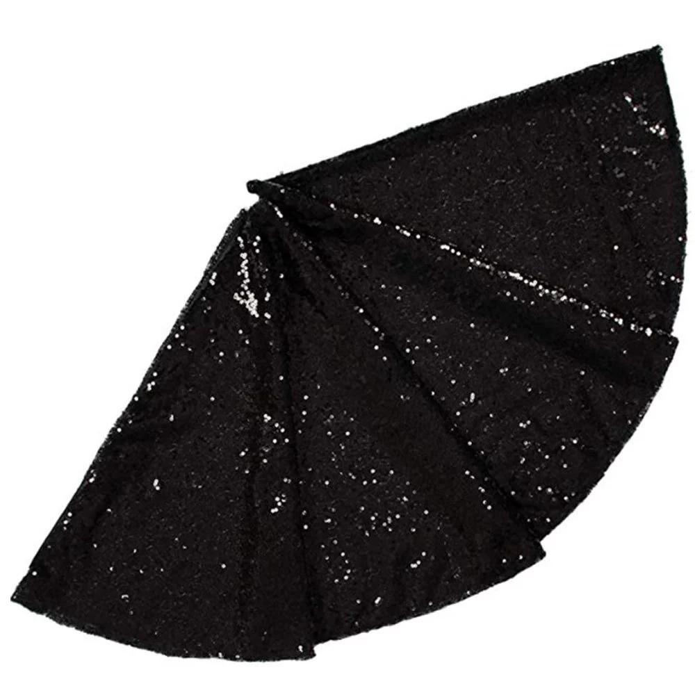 1 шт. Рождественское золотое и красное украшение юбки для елки с пайетками, юбка для рождественской елки, украшение для рождественской елки, нижний фартук, юбка для елки