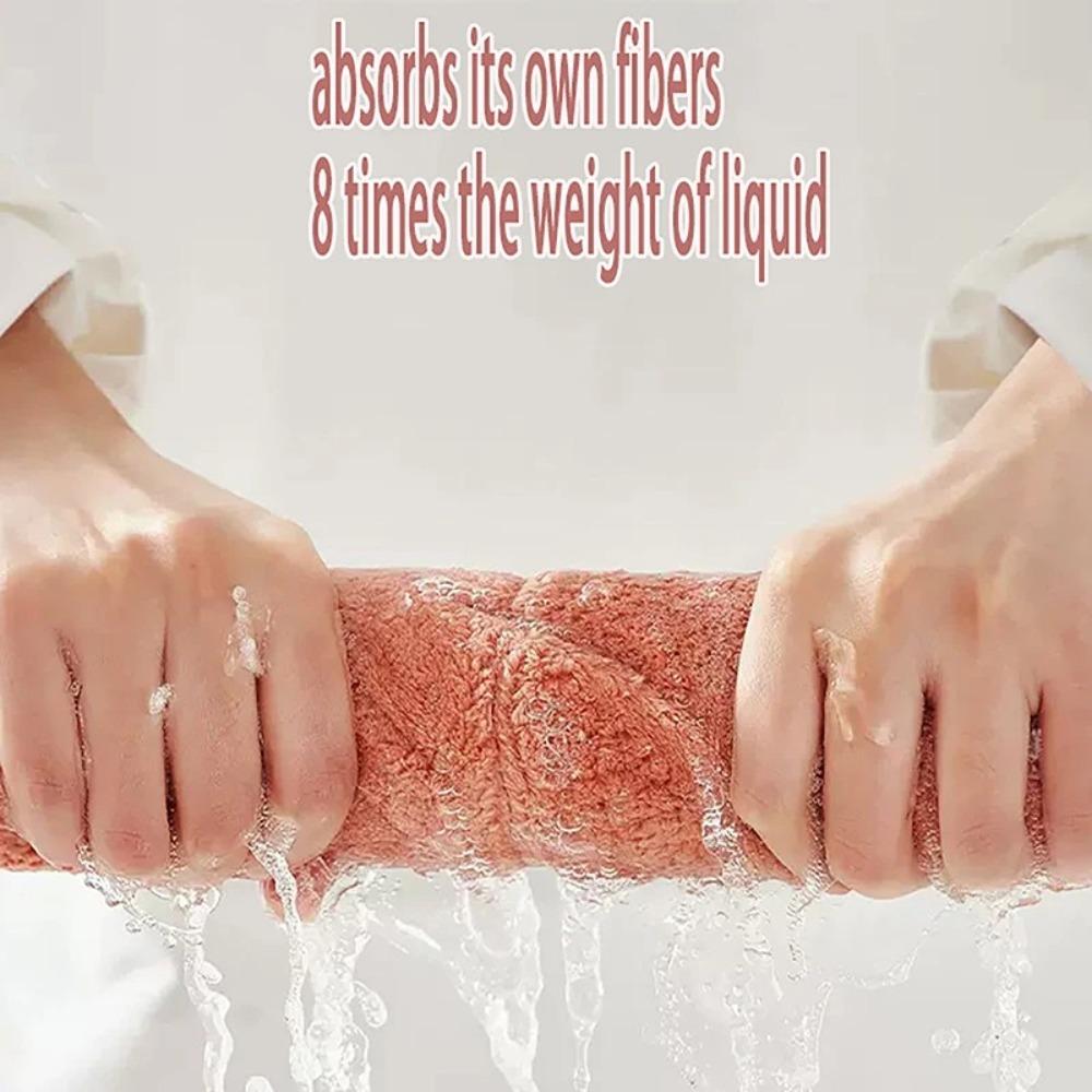 Portable Hair Cap Coral Fleece Quick Dry Hat Cute Hair Towel