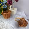 Multi-functional Flower Storage Basket Rattan Rustic Flower Basket Handheld Woven Basket  Shopping