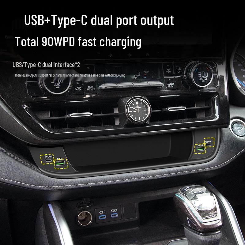 21-23 Highlander/Crown Land Cruiser USB-зарядка: Умное расширение быстрой зарядки.