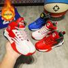 2025 Winter New Boys Basketball Shoes Velvet Warm Leather Waterproof and Cold-proof Middle and Older Boys Sports Cotton Shoes