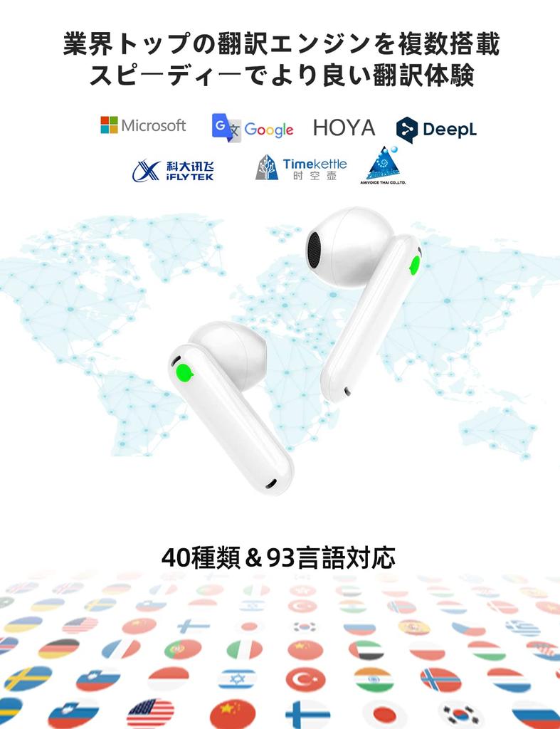 Наушники Timekettle WT2 Edge с одновременным офлайн-режимом, направленный шум, поддержка 40 типов и 93 голосов, искусственный интеллект, Bluetooth, выделенный для iOS и Android