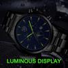 Men'S Stainless Steel Fashion Luminous Calendar Watch Quartz Watch