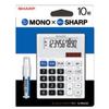 Sharp Calculator Design Nice Size Type 10 Digits with Eraser "MONO" Mini-Mini EL-MN220-X