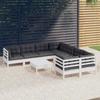 Day and Night - Day and Night Garden Furniture 9 Pieces and White Pine Wood Cushions