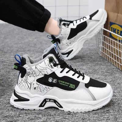 Модная обувь на щиколотке с мехом Размер 46 Повседневные черные женские теннисные женские кроссовки Спортивная функциональная спортивно-развлекательная обувь