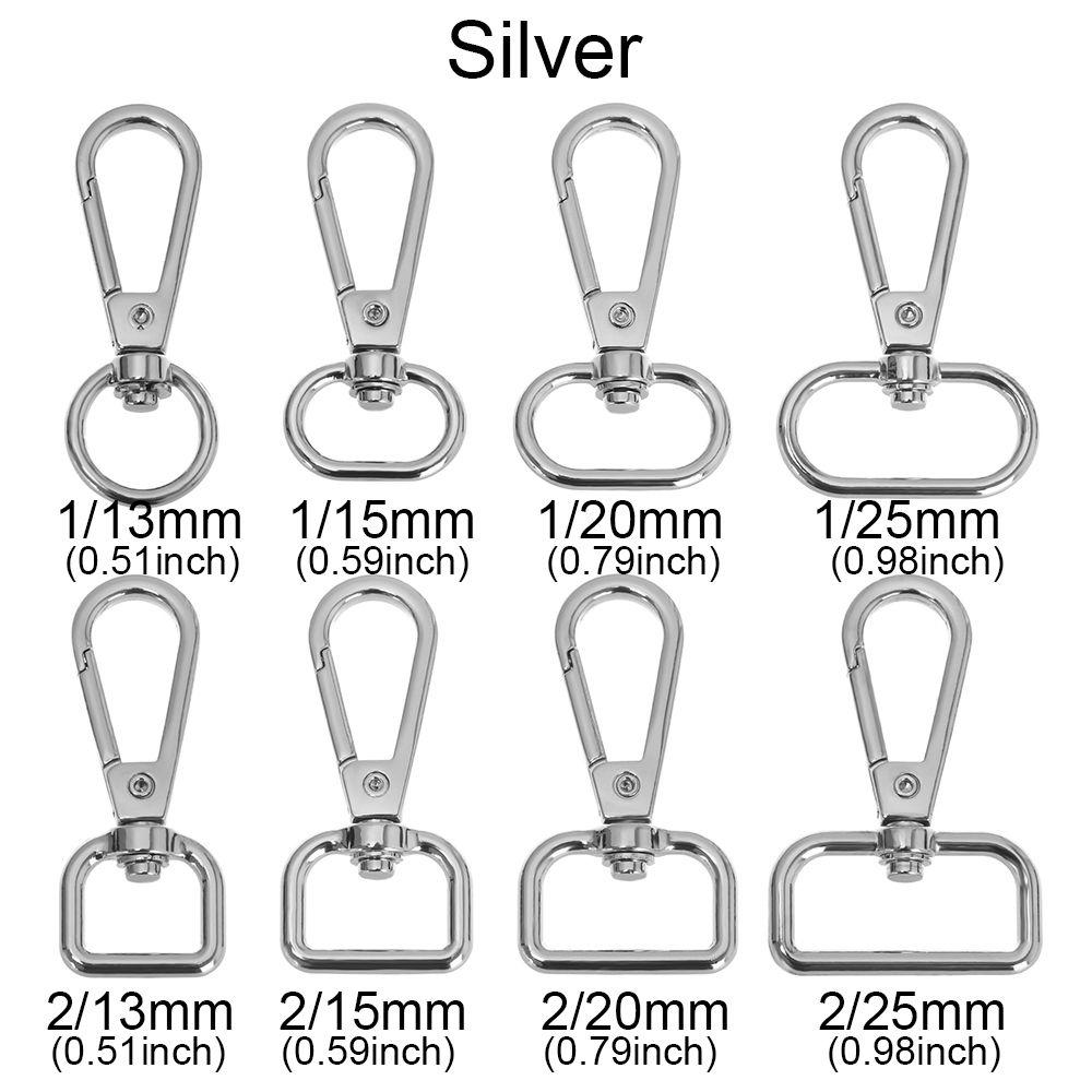 5pcs Hardware DIY KeyChain Split Ring Collar Carabiner Snap Bags Strap Buckles Lobster Clasp Hook