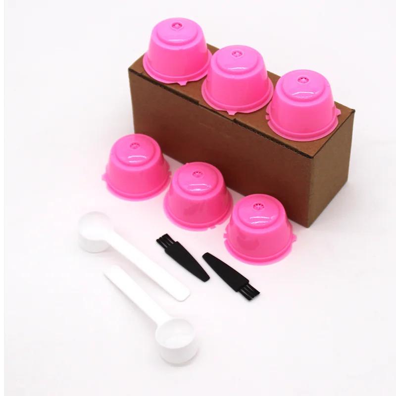 Многоразовые капсульные фильтры для кофе Ayevin — совместимы с Dolce Gusto и Nespresso, набор из 6 предметов с ложкой и щеткой, экологически чистые кухонные аксессуары