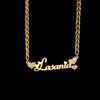Atoztide Personalized Custom Name Necklace Zircon Heart Crown for Women Stainless Steel Pendant Box Chain Birthday Jewelry Gift