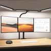 BeaNet LED Desk Lamp [101.5cm Wide, 4 Light Sources, Ultra+ Version, Wireless Remote, 24W, 2000Lx] with Multi-Angle Adjustment, Clamp, 5-Level