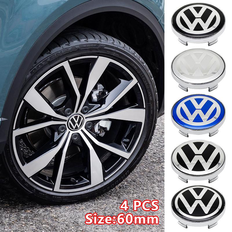 4pcs 56mm Car Wheel Badge Center Sticker 60mm Wheel Hubcap Cover Accessorie For VW Golf Passat Polo CADDY R Rline GTI BeetleNB9