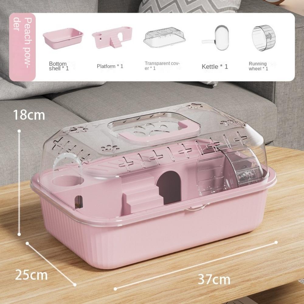 Transparent Hamster Cage Ventilation Small Animals Cages  for Gerbils Hedgehog