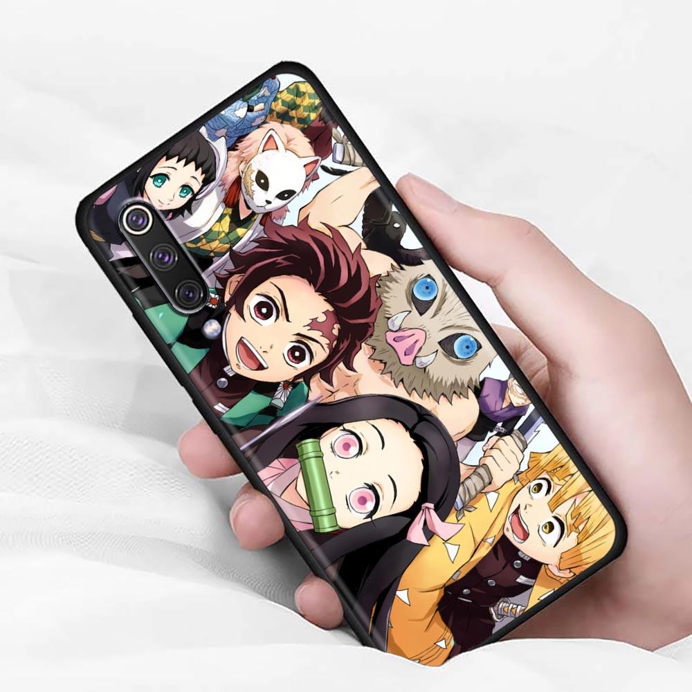 Мягкий чехол Anime Demon Slayer Kamado Tanjirou Nezuko для Xiaomi Mi 9 9se 8 10 T A2 Lite 10S 9T CC9 Note 10 Pro 9Lite Cover Fundas