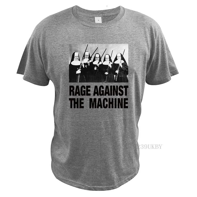 Футболка Rage Against The Machine Футболка 'Нунсы с пистолетами' Хэви-метал Рэп-музыка 100% Хлопок Дышащие футболки Топы - Мужские Летние ...