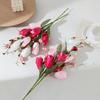 Юшэн Искусственный стебель цветка тюльпана Сердцевидные ягодные пики для Дня святого Валентина Юбилея Цветочные букеты Свадьба Домашний декор