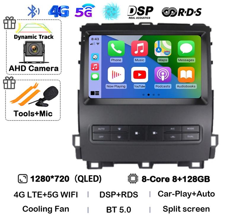 Android 14 Car Radio For Toyota Land Cruiser Prado 120 For Lexus GX470 GX 470 J120 2002-2009 Multimedia Video GPS Player Stereo