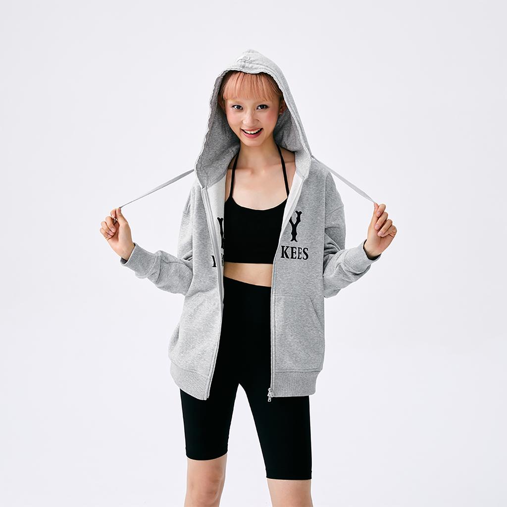 New MLB New York Yankees Basic Collection SS25 Sweatshirt Unisex Heather Gray 3ATRB0551-50MGS