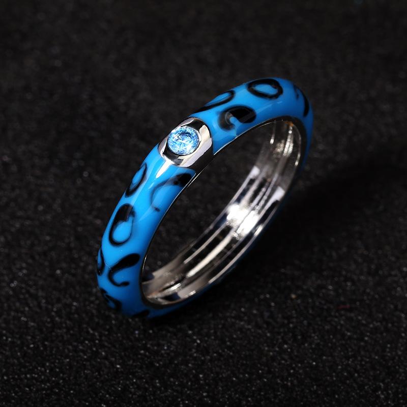 Enamel Colored Glue Ring European and American Tree Vine Colored Leopard Print Butterfly Insect Colorful Ring