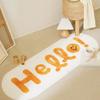 Bedside Long Carpet Cartoon Pattern Letter Cat Non -Slip Carpets Living Room Floor Mat Water Absorption Rugs Tapetes De Sala