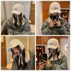 Korean Style Plush Baseball Cap Letter Ear Protection Hat Fashion Women's Pilot Hat  Girls