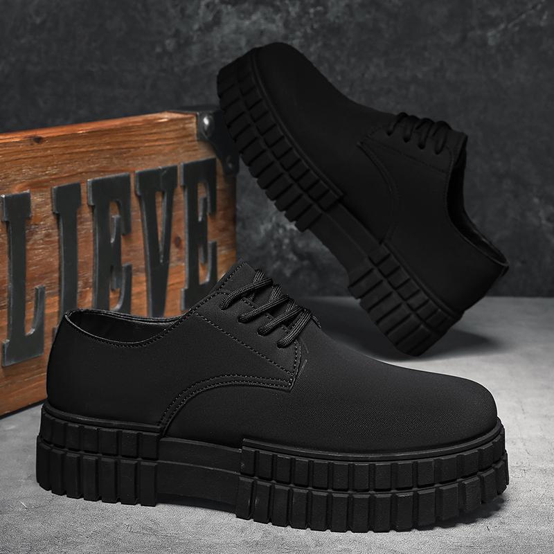 Men's Shoes New 2025 Spring Sports and Leisure Retro British Style Trend Versatile Platform Men's Tooling Shoes