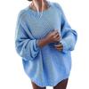 New Batwing Sleeve Sweater Asian Fashion Knitted Cable Loose Large Size Sweater for Women