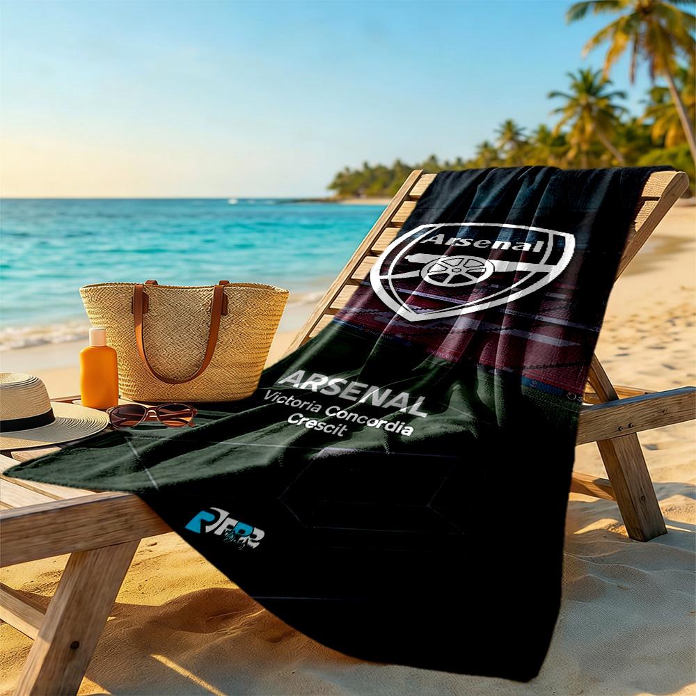 Arsenal Beach Towel Super Soft Microfiber Quickdry Fabric Comfortable Lightweight Suitable for Swimming, Gym, Camping, Yoga Vacation