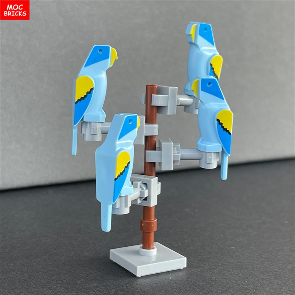 Кирпичики MOC Джунгли Подлесок Лесное животное Обезьяна Коза Жираф Птица Ночная сова Аксессуары Строительные блоки Игрушки-друзья Подарки