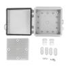 Waterproof Junction Box Transparent Hinged Cover IP67 ABS Plastic Electrical Enclosure with Mounting