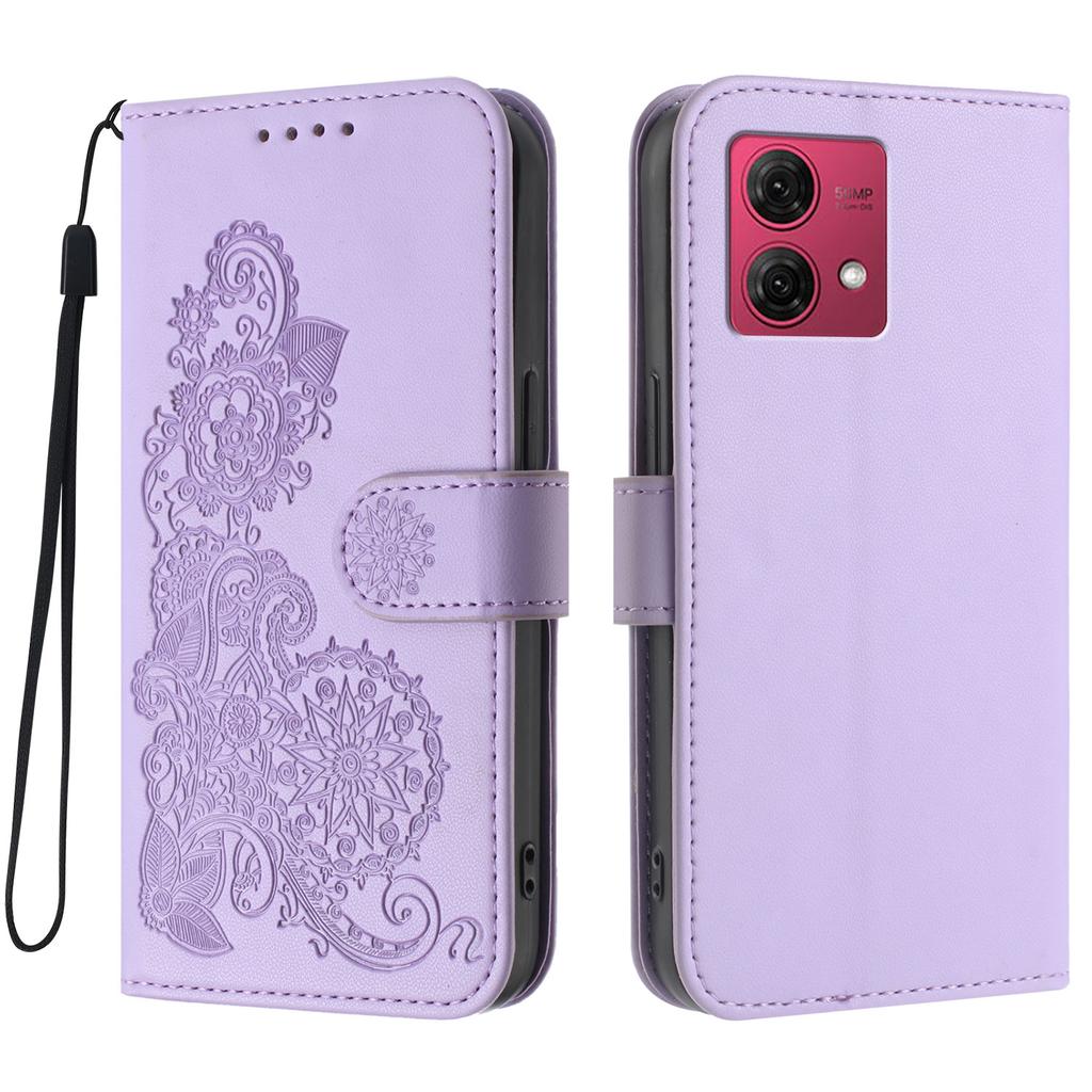 For Motorola Moto G84 5G Phone Cases Mandala Flower Leather Wallet Mobile Cover with Strap