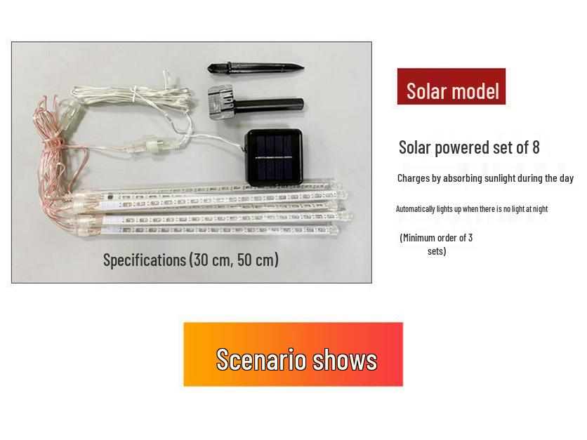 Светодиодная гирлянда «Звездное небо» - Мерцающий метеоритный дождь для уличного декора