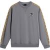 Li Ning Sports Lifestyle Series Versatile Casual Loose Pullover Long Sleeve Sweatshirt Men Sweatshirt Gray AWDTA47-2