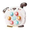 2-In-1 Mole Beating Whistle Toy Cartoon Dog Milk Tea Cup Push Button Handheld Game Machine Portable Travel Toddlers Educational Press Button Toy