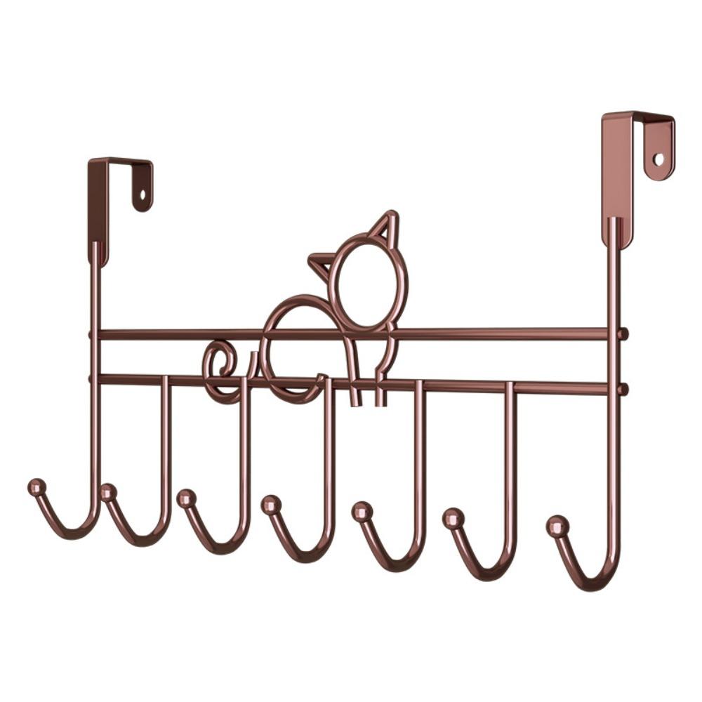 Space Saving Door Storage Hook Punch-Free Door Hanger Rack Traceless Organizer Rack Home Use