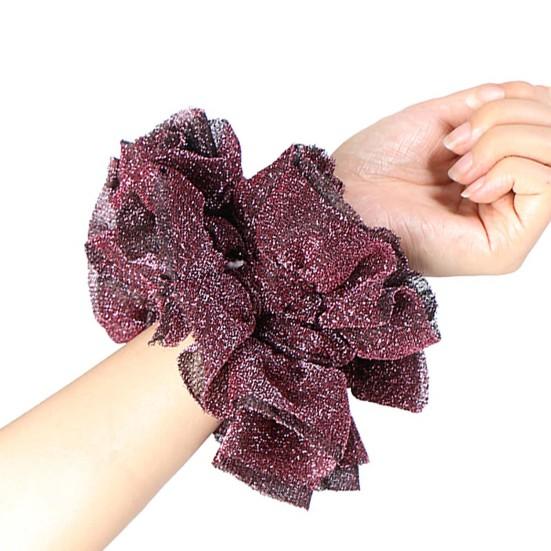 Flower Shape Hair Tie High Elastic Headwear Big Shining Hair Rope Hair Accessories