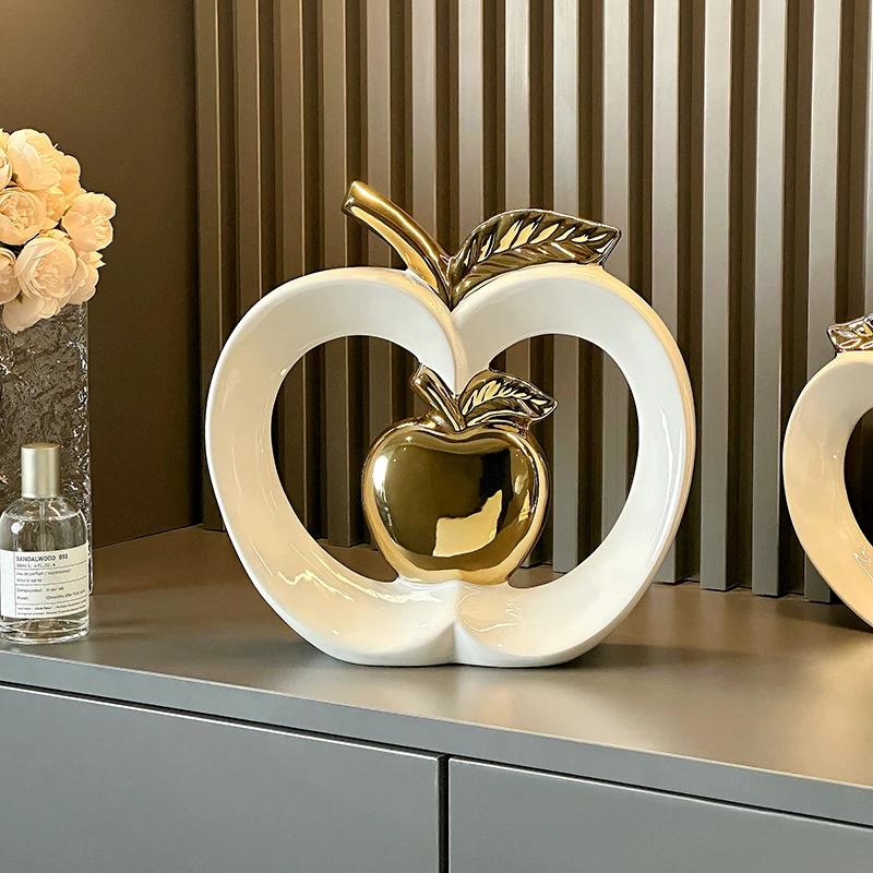 Premium Apple Ornament Niche Living Room Decoration Light Luxury Home Foyer TV Wine Cabinet Housewarming New Home Gift