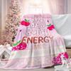 Bad B Energy Flannel Throw Blanket Warm Soft Winter Blanket Plush Thin Quilt Sweet Glam for Home Living Room Sofa Bed Cover Gift