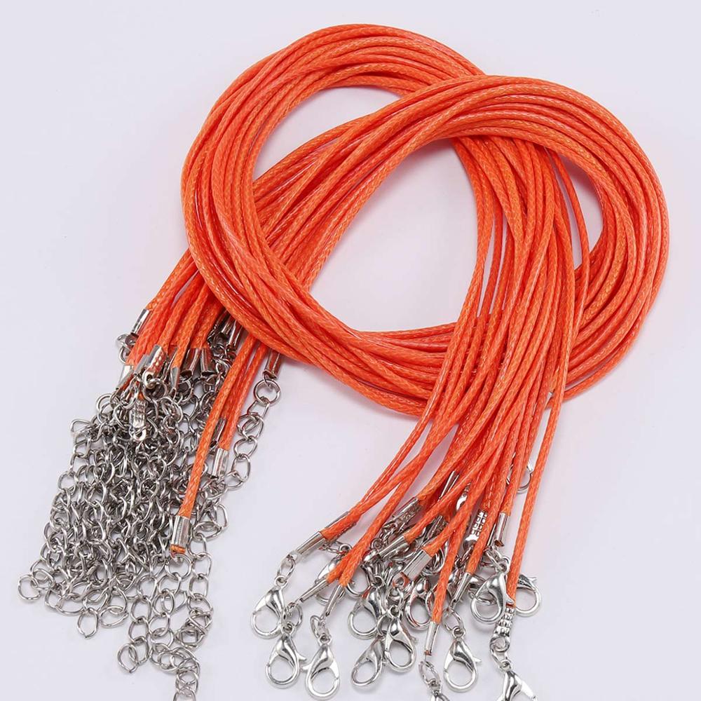 10Pcs 1.5/2mm Fauxs Leather Handmade Adjustable Braided Rope Pendant Charm DIY Findings Lobster Clasp String Cord Jewelry Making
