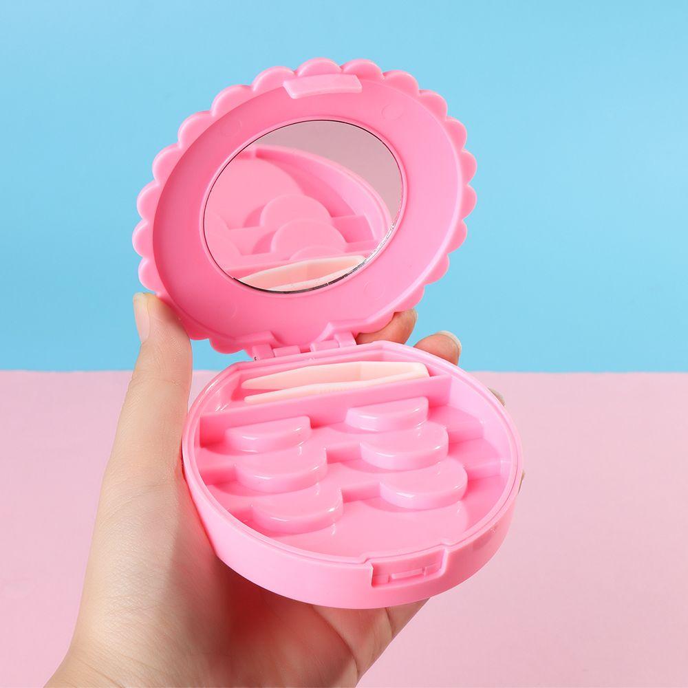 Beauty Plastic Mirror Case Lashes Container Box Makeup Tool Lashes Organizer False Eyelash Box