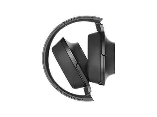 Sony Наушники на съемном пульте ДУ и микрофоне угольно-черные B h.ear MDR-100A Совместимые с высоким разрешением, герметичные, складные,